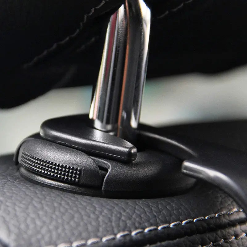 Car Seat Headrest Hook Hanger Organizer - Black