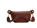 Leather Fanny Pack with Printed Strap (Single Item)