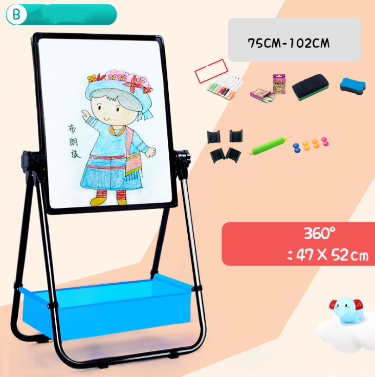 Kids Adjustable Double-Sided Magnetic Drawing Easel