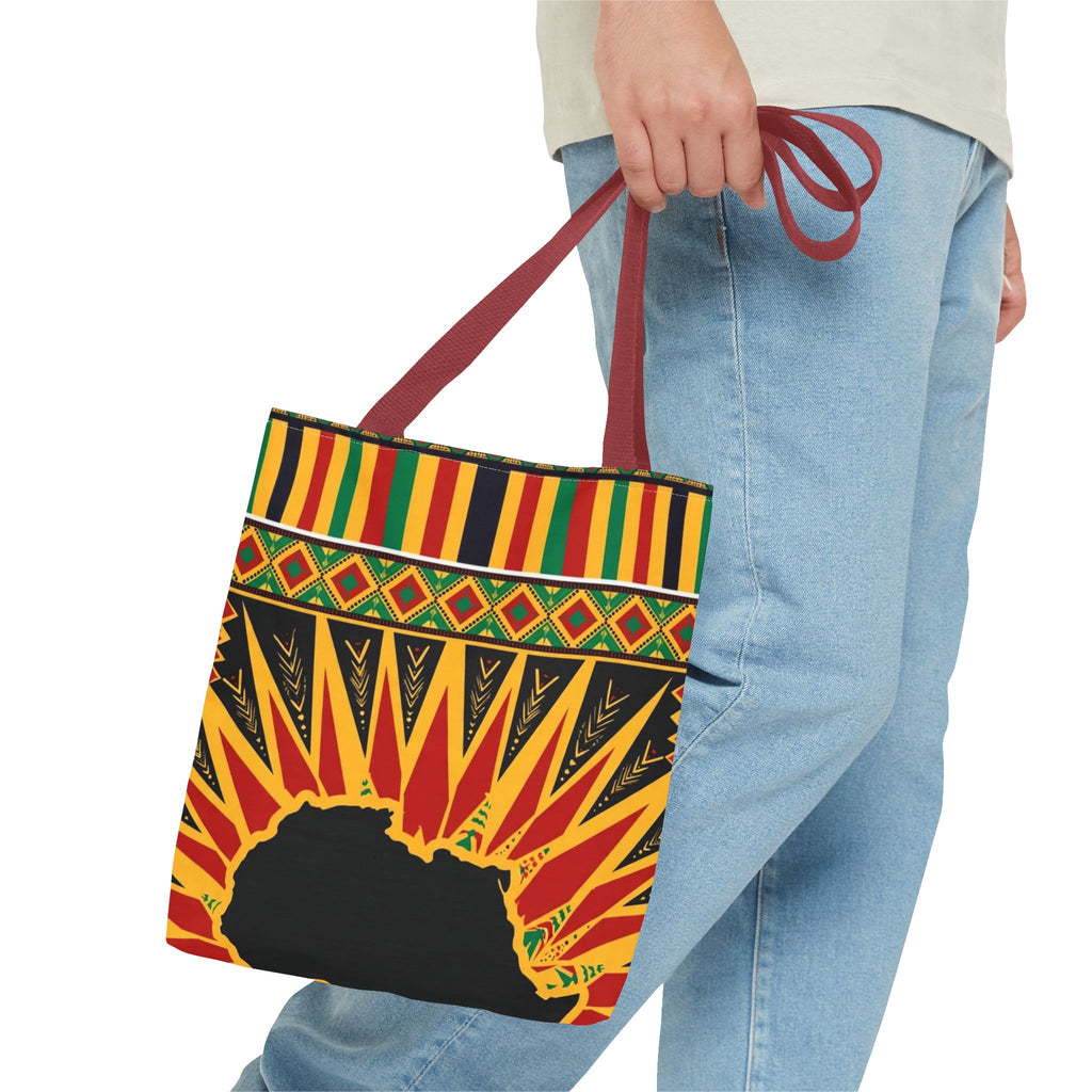 Africa Kente Sunburst Tote Bag
