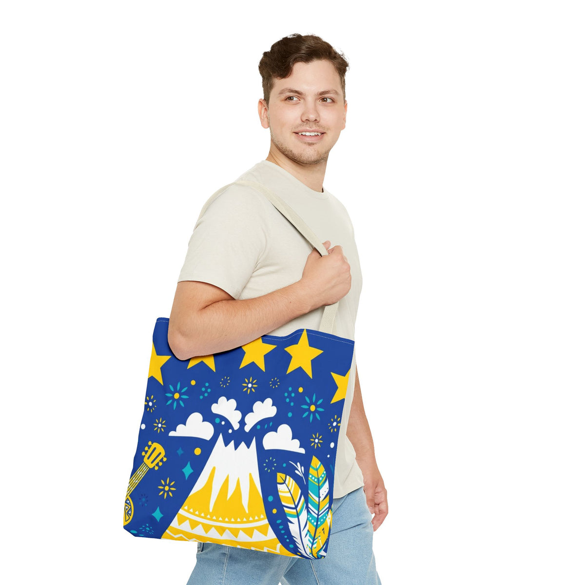 Cape Verde Volcano & Stars Tote Bag