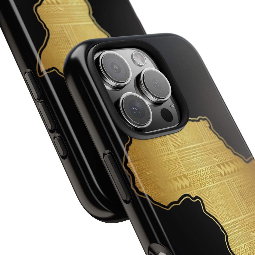 Africa Gold Map Phone Case