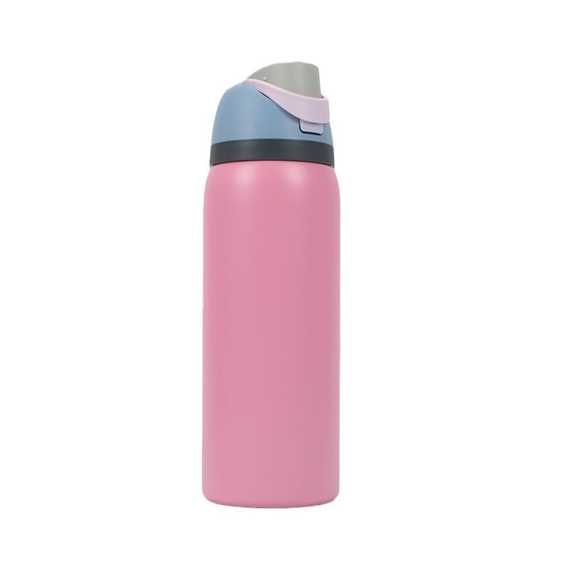32oz Stainless Steel Insulated Water Bottle with Bounce Lid (Pink)