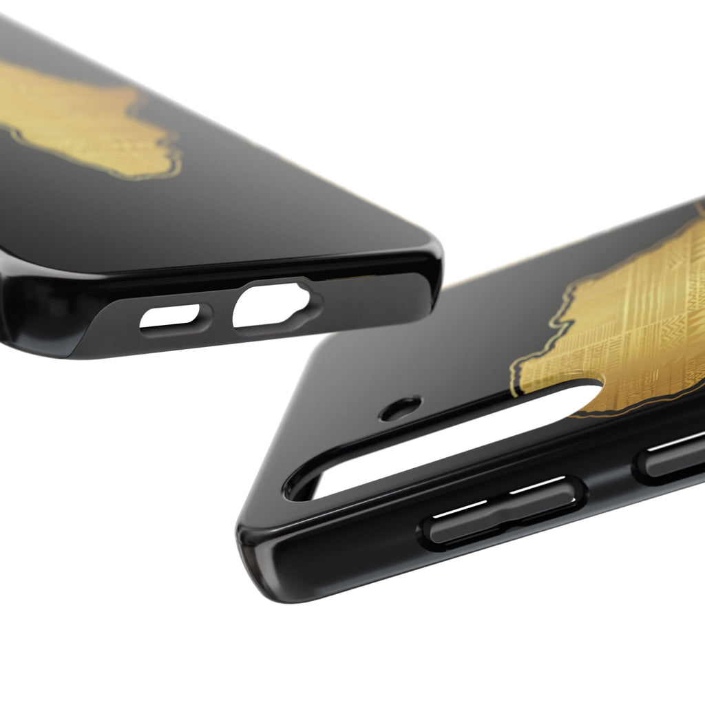 Africa Gold Map Phone Case