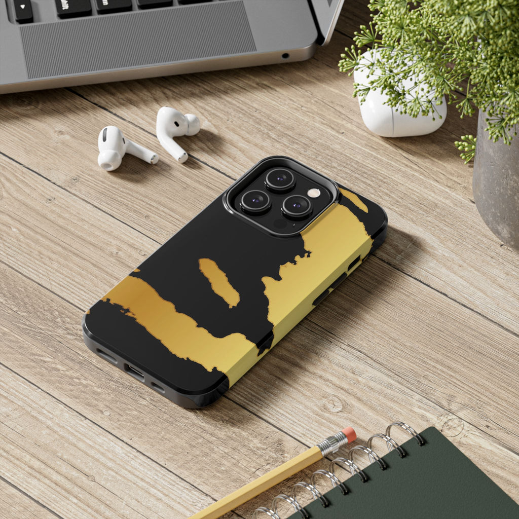 Haiti Gold Map Phone Case