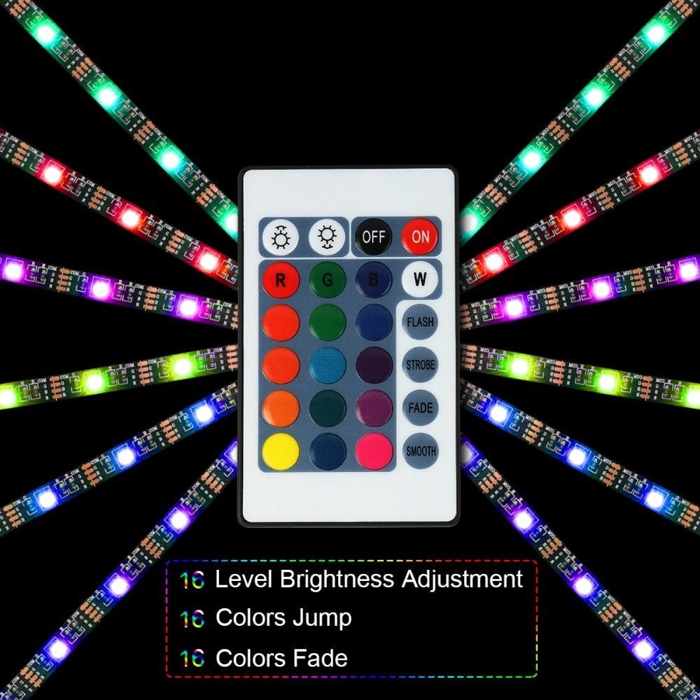USB LED Ambient Light Strip - Music Sync, Car Interior (2M / 5M)