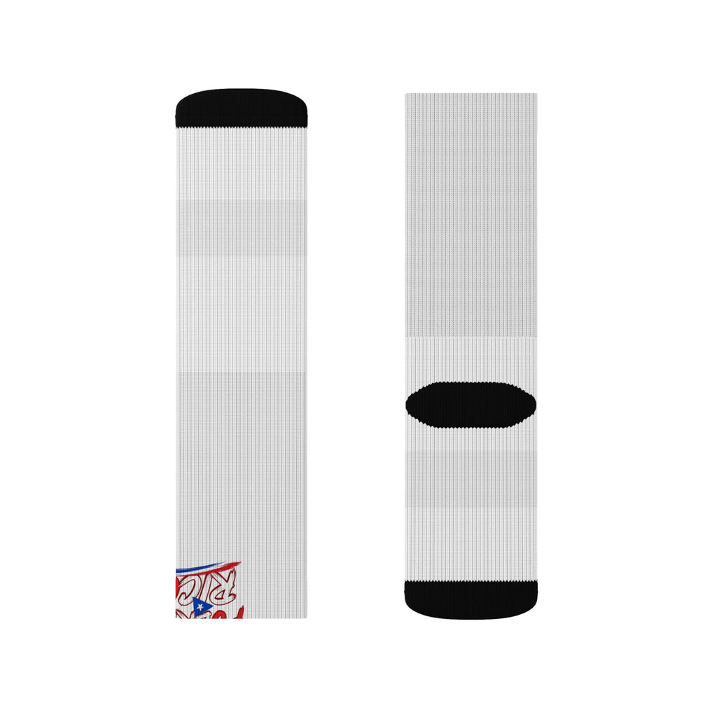 Puerto Rico Wordmark Socks - White