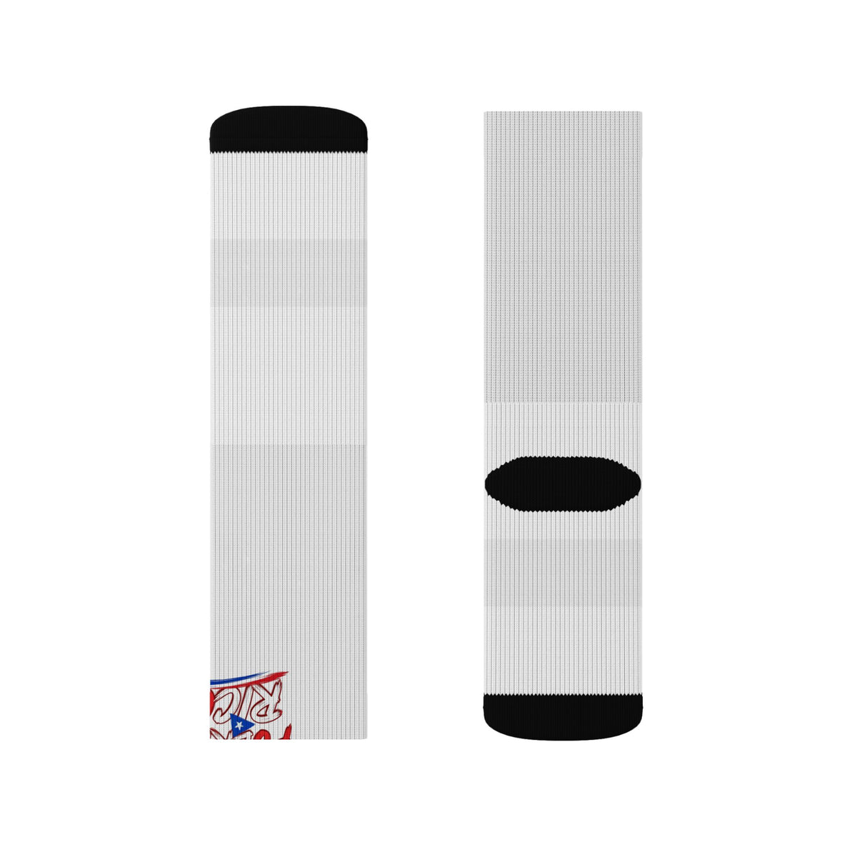 Puerto Rico Wordmark Socks - White