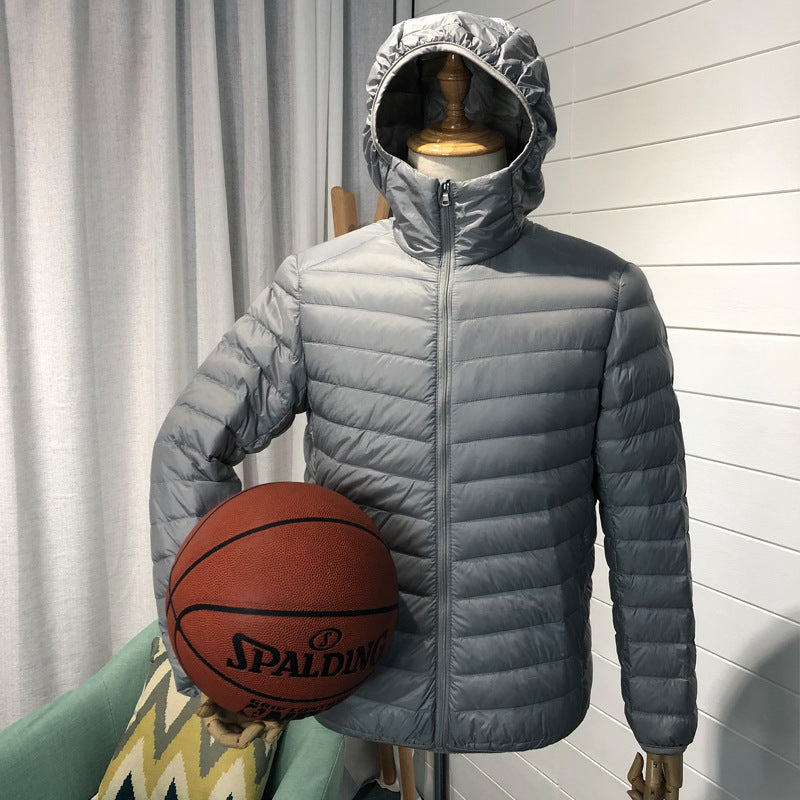 Men's 90% Down Lightweight Hooded Winter Jacket
