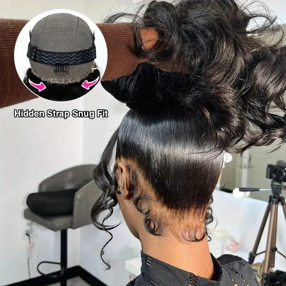 HD 360 Full Lace Wig with Invisible Strap Human Hair 250% Density