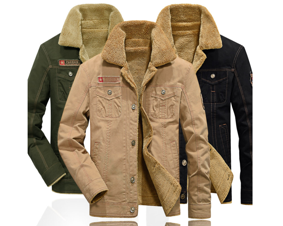 Thick Military Collar Winter Jacket Coat