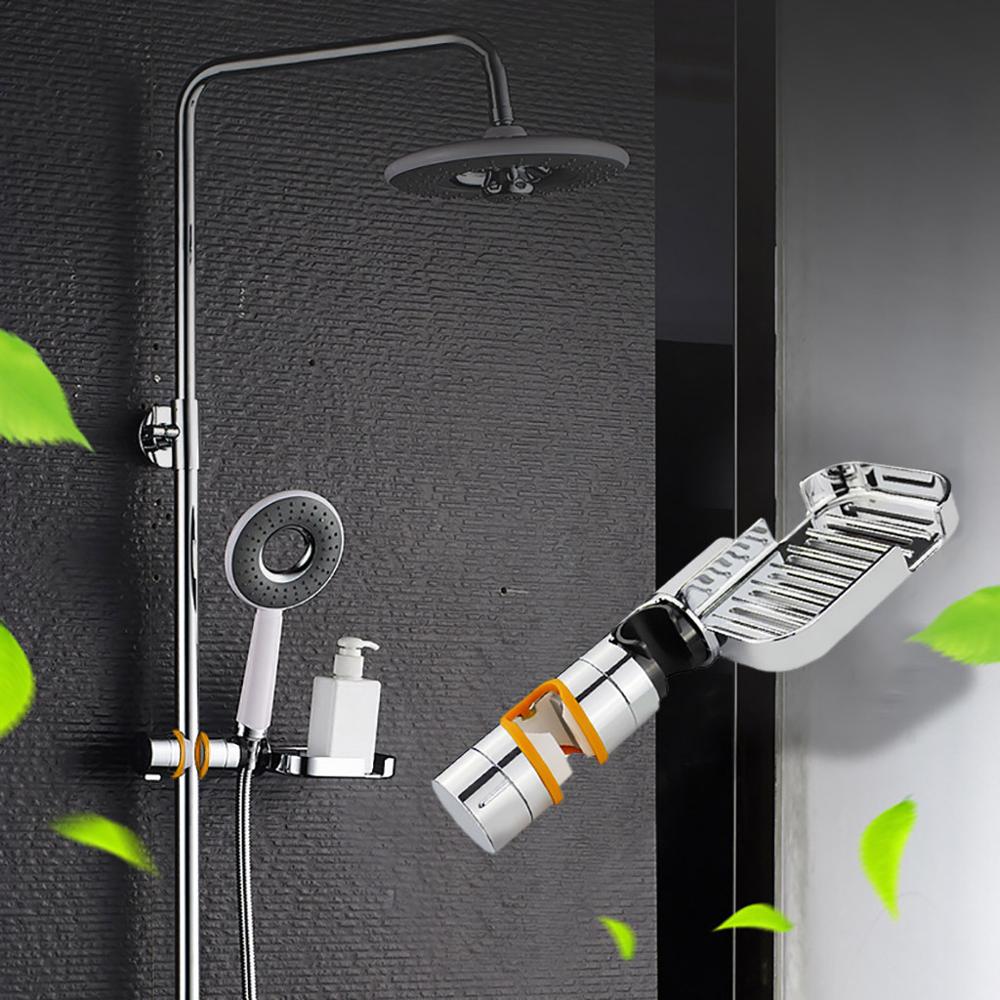 Adjustable Shower Head Holder with Soap Box