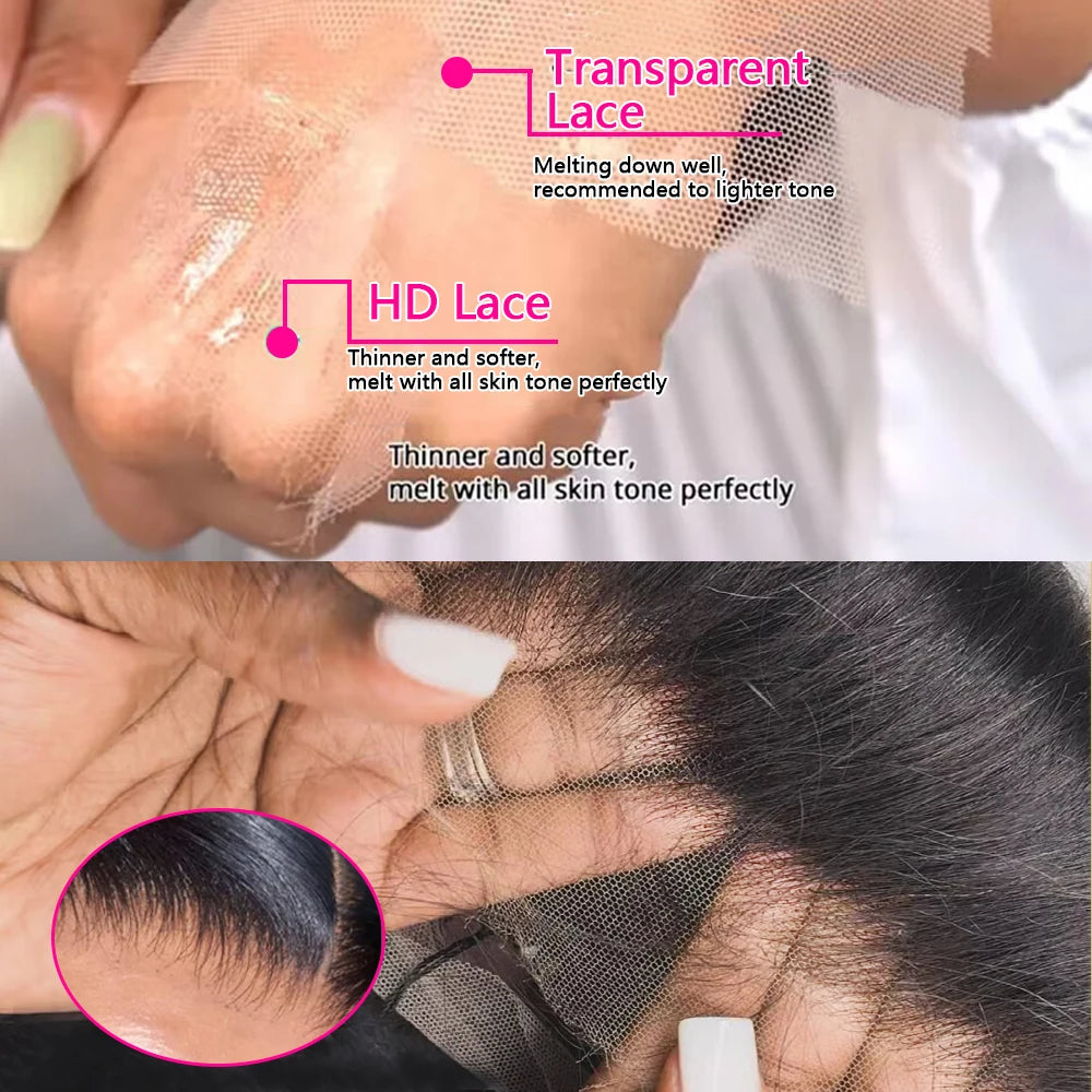 7x6 HD Glueless Straight Closure Full Lace Wigs For Women Ready To Wear Straight Human Hair Wig 200 Density 44 46 Inch Remy Hair