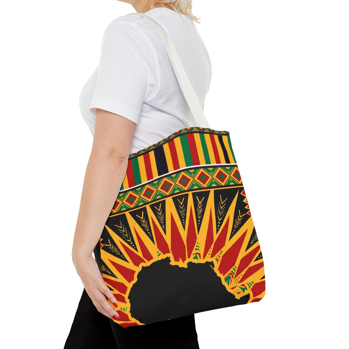 Africa Kente Sunburst Tote Bag
