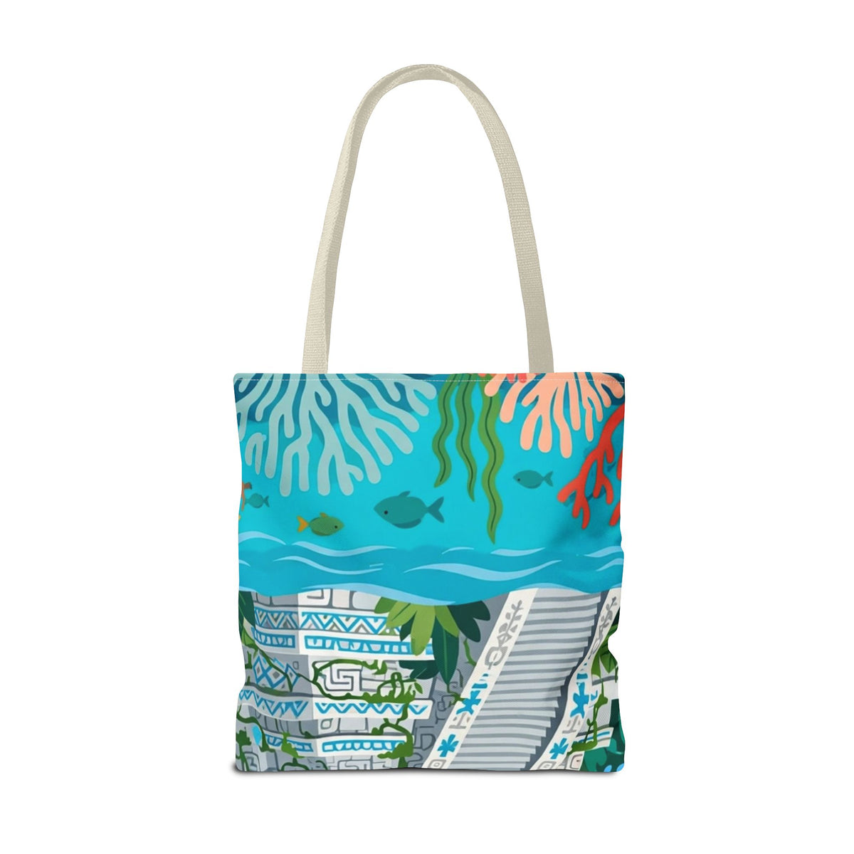 Honduras Macaw & Ruins Tote Bag