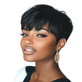 DOcute Short Wigs Pixie Cut For Black Women Natural Straight Wave