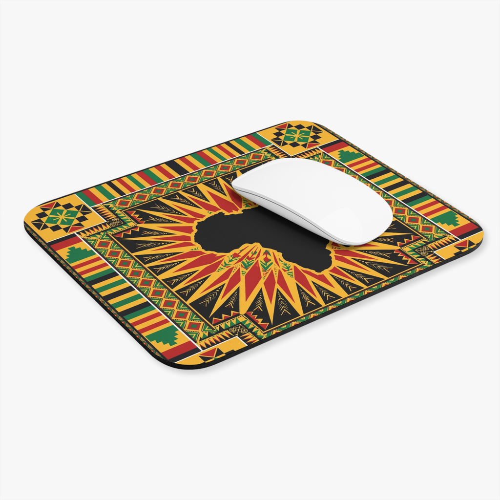 Rectangle Mouse Pad with African Heritage Pattern and Black History Design