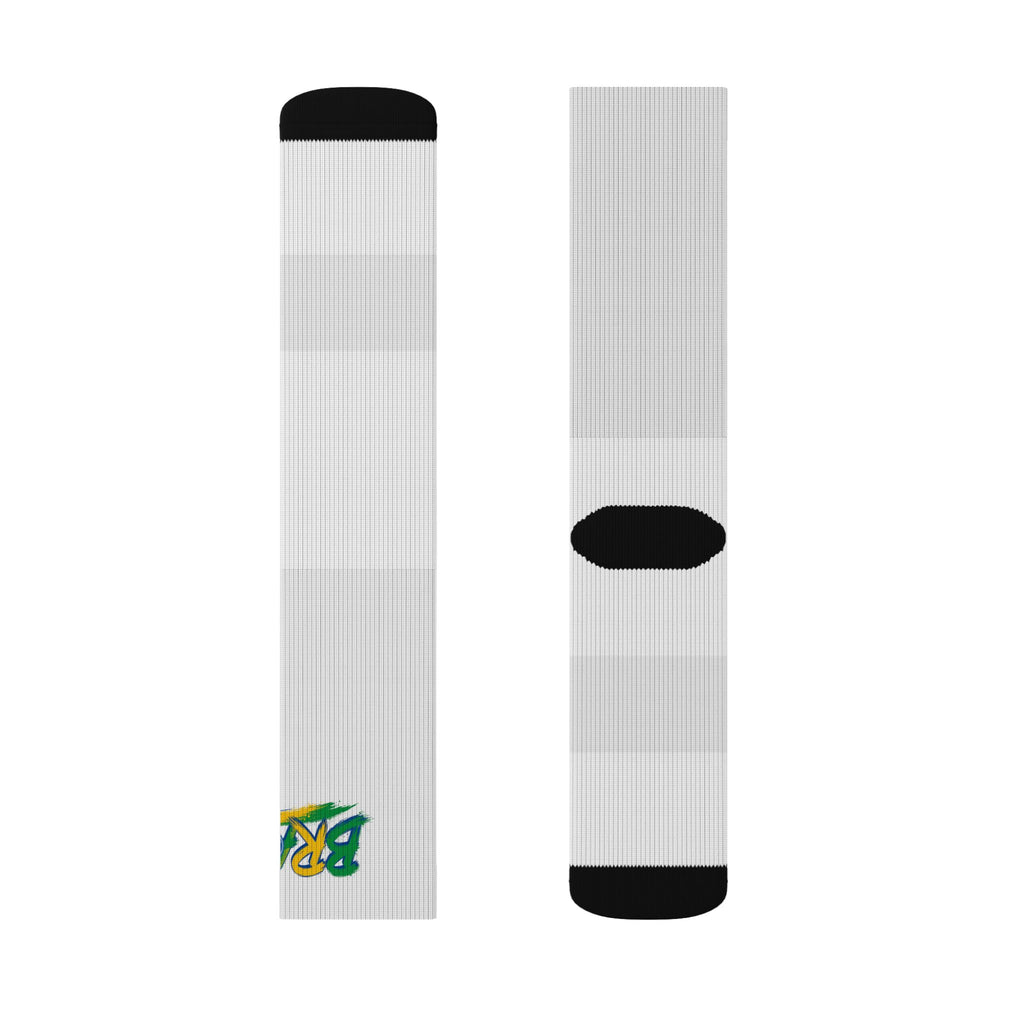 Brazil Wordmark Socks - White