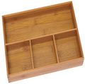 Bamboo Desktop Organizer with Four Compartments (One Piece)