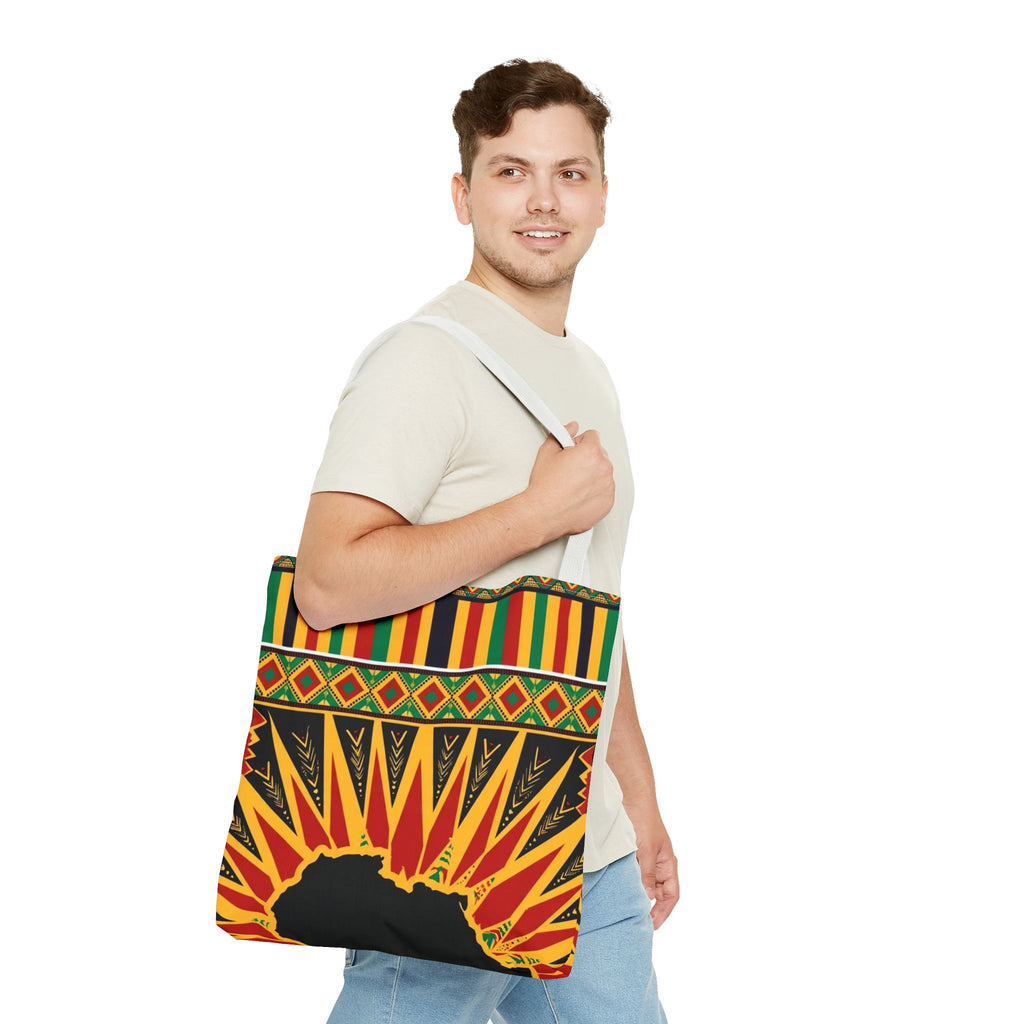 Africa Kente Sunburst Tote Bag