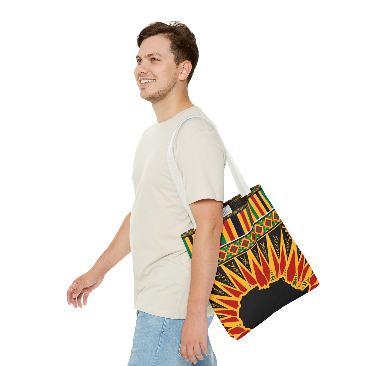 Africa Kente Sunburst Tote Bag