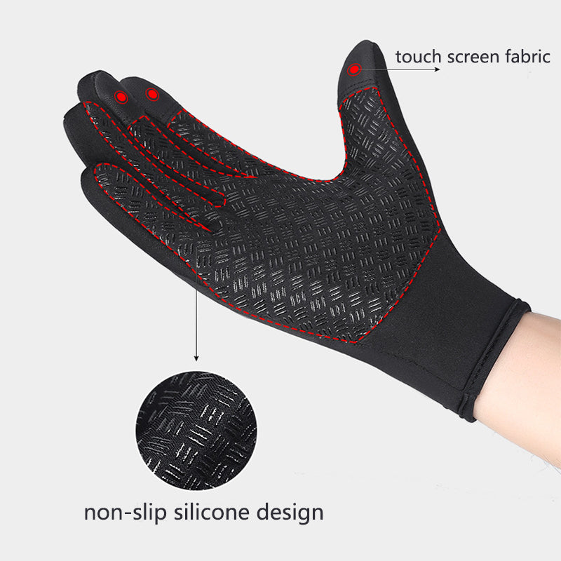 Heated Winter Gloves - Touchscreen, Waterproof, Fleece Lined