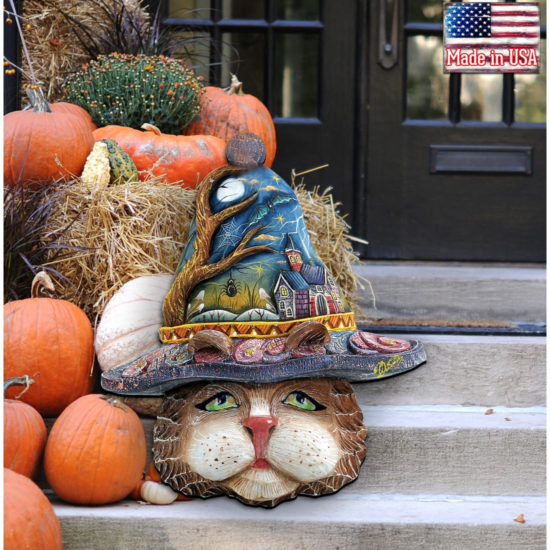 Halloween Eve Cat Door Decor by G. DeBrekht - Thanksgiving - 8161039H