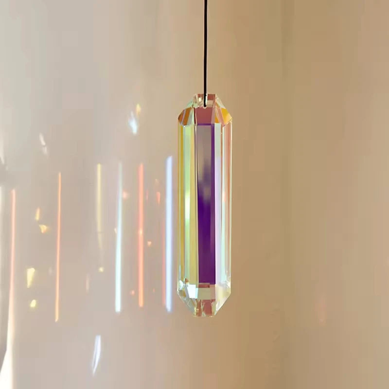 76/120mm Rainbow Reflection Crystal Suncatcher Faceted Glass Chandelier Prism Replacement Pendant Window Hanging Decor
