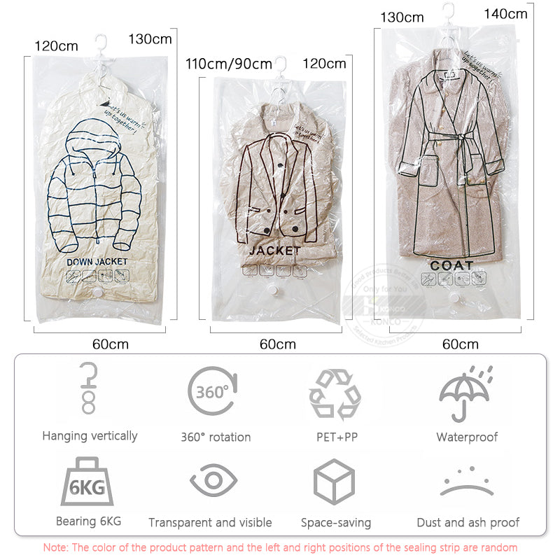 Vacuum Storage Bags for Clothes - Reusable Organizer