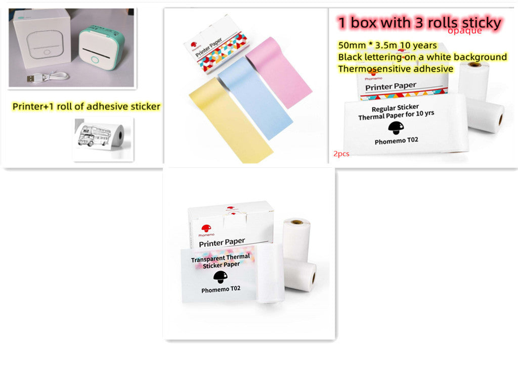 Portable Mini Thermal Label Printer, Bluetooth
