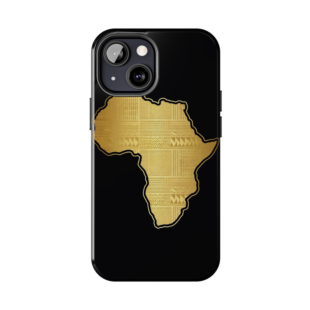 Africa Gold Map Phone Case