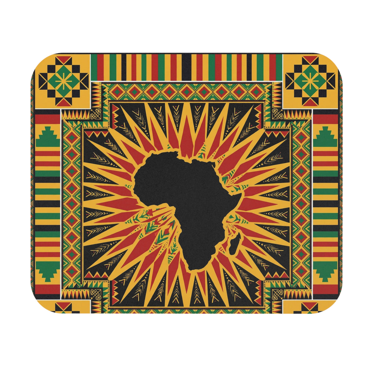 Rectangle Mouse Pad with African Heritage Pattern and Black History Design