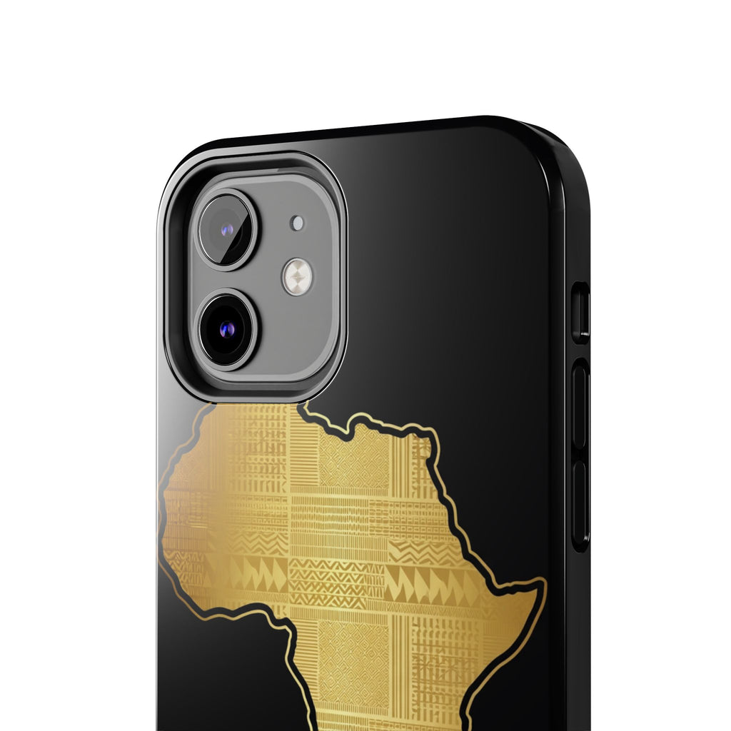 Africa Gold Map Phone Case