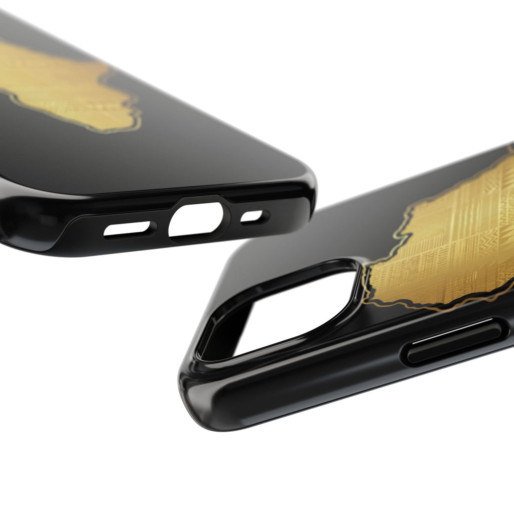Africa Gold Map Phone Case