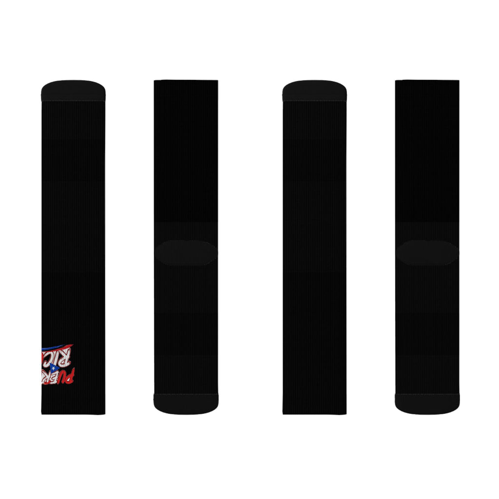 Puerto Rico Wordmark Socks - Black
