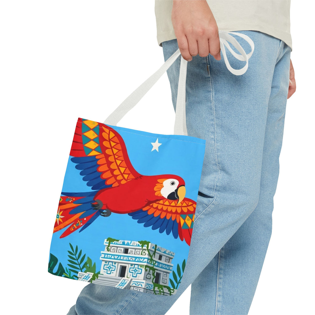 Honduras Macaw & Ruins Tote Bag
