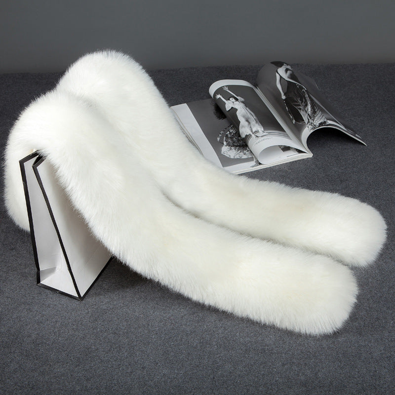 Faux Fur Long Scarf, Warm Fur Collar and Shawl