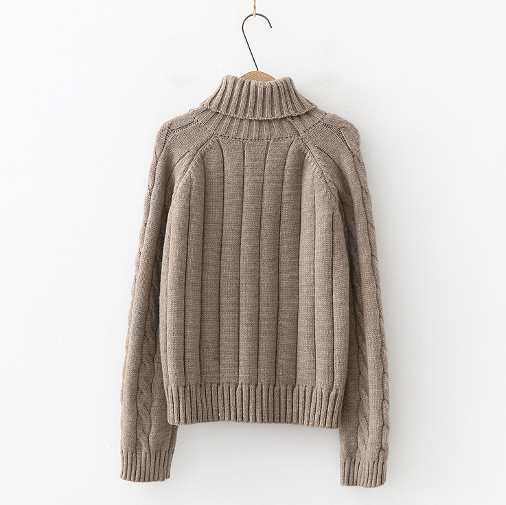 Women's Cable Knit Turtleneck Sweater