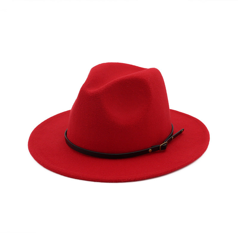 Women's British Vintage Wool Fedora Hat for Fall/Winter