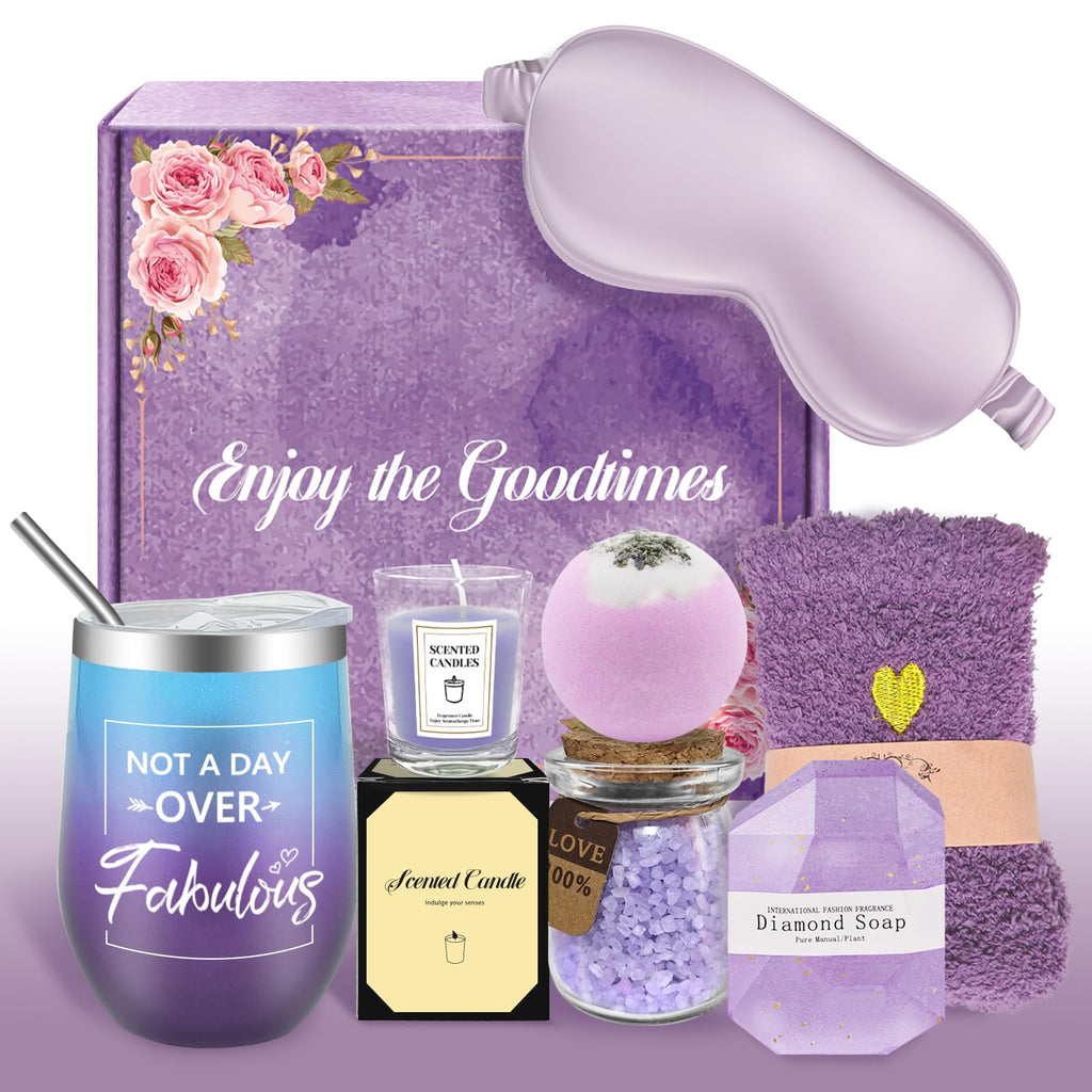 Relaxing Self Care Gift Box for Women with Tumbler