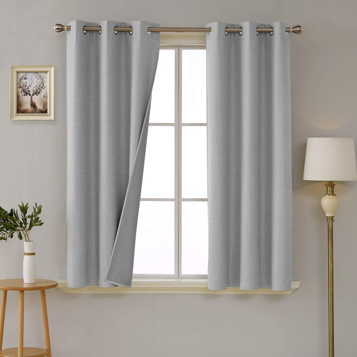 Blackout Thermal Insulated Curtains, 2 Panels