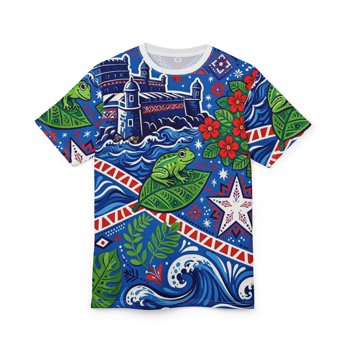 Puerto Rico El Morro & Coquí All-Over Print T-Shirt