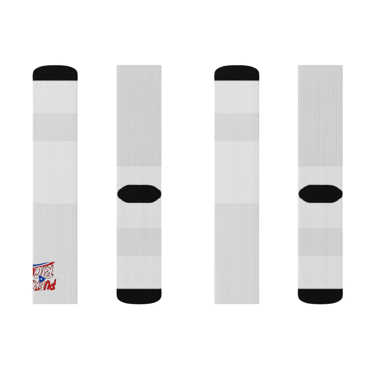 Puerto Rico Wordmark Socks - White