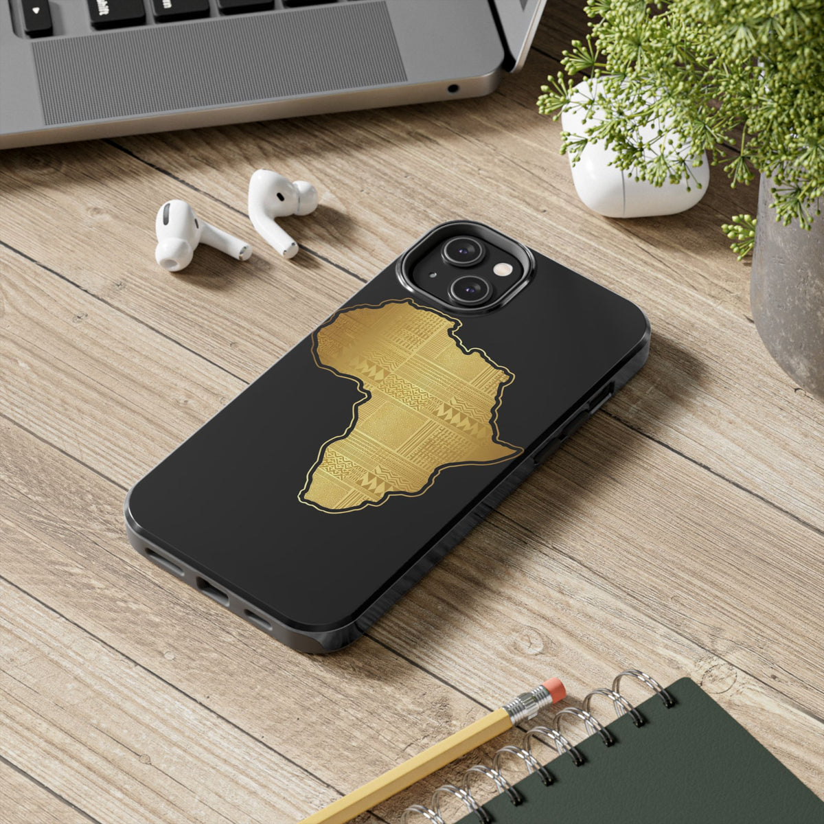 Africa Gold Map Phone Case