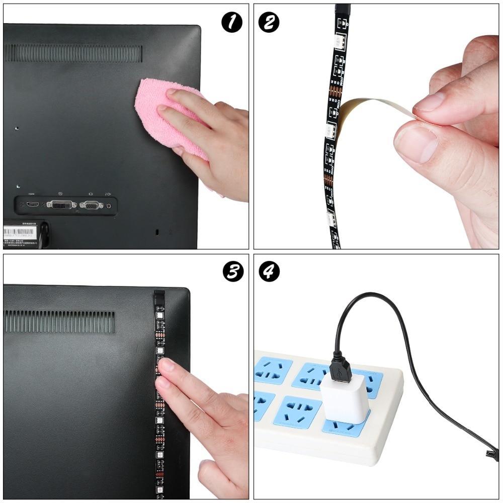 USB LED Ambient Light Strip - Music Sync, Car Interior (2M / 5M)