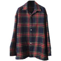 Men's Vintage Flannel Checkered Shirt - Red