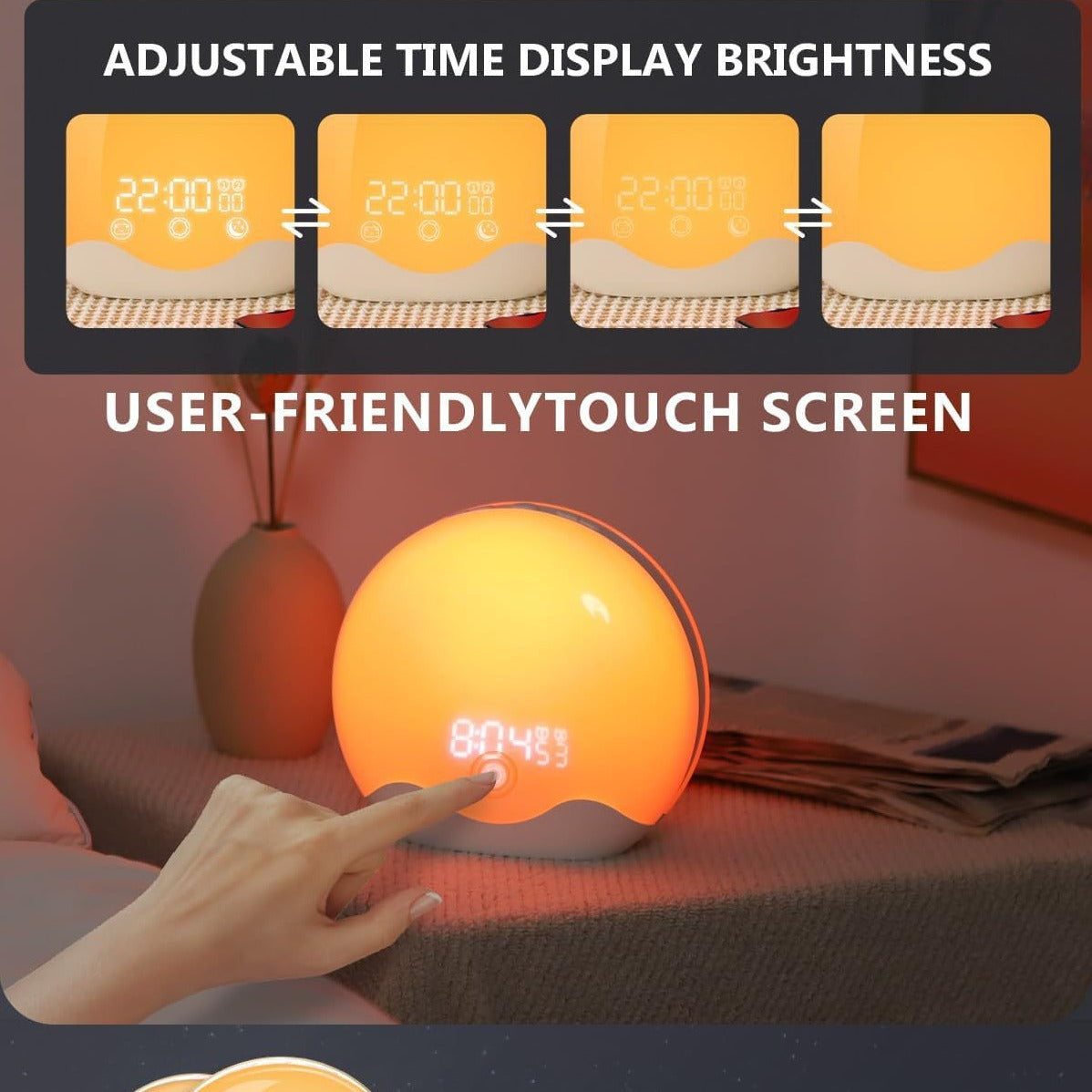 New Double-Sided LED Sunrise Alarm Clock with Colors