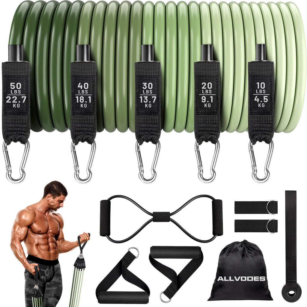 Resistance Bands Set with Door Anchor, Handles & Ankle Straps