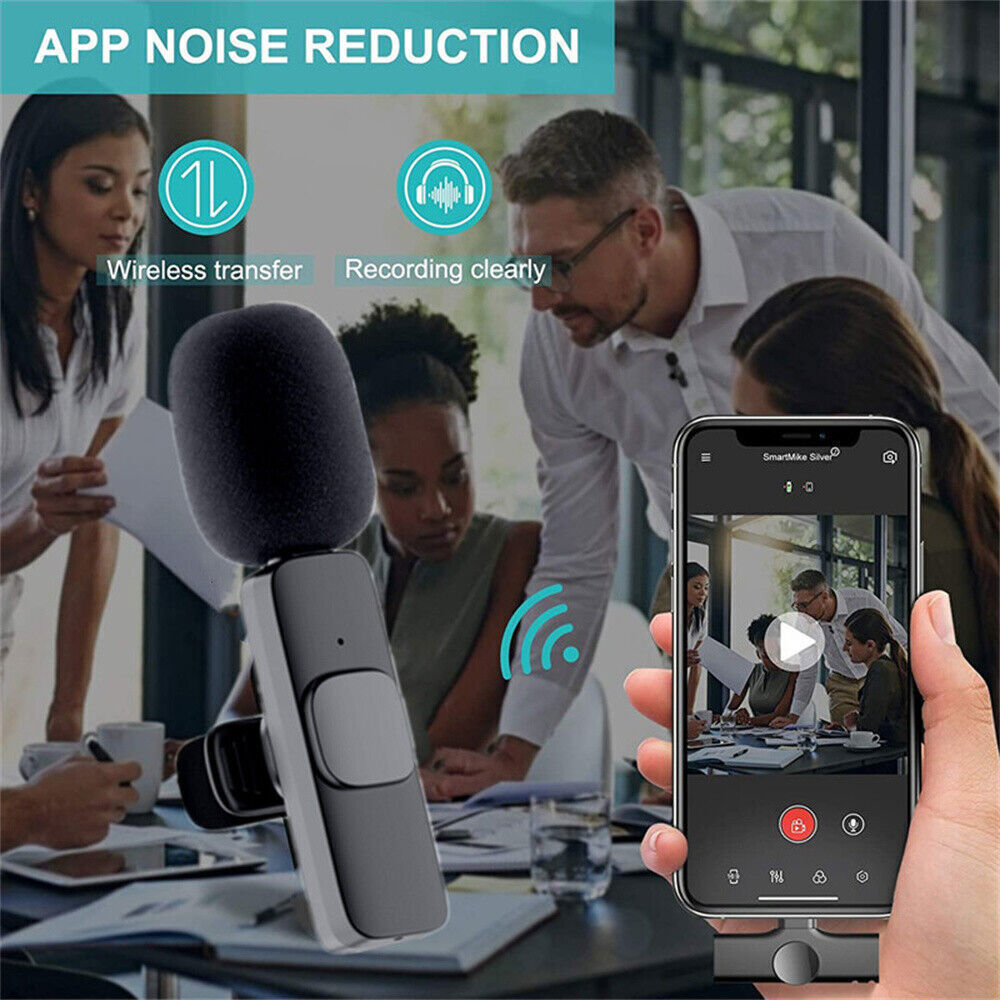 Wireless Lavalier Microphone for iPhone and Android