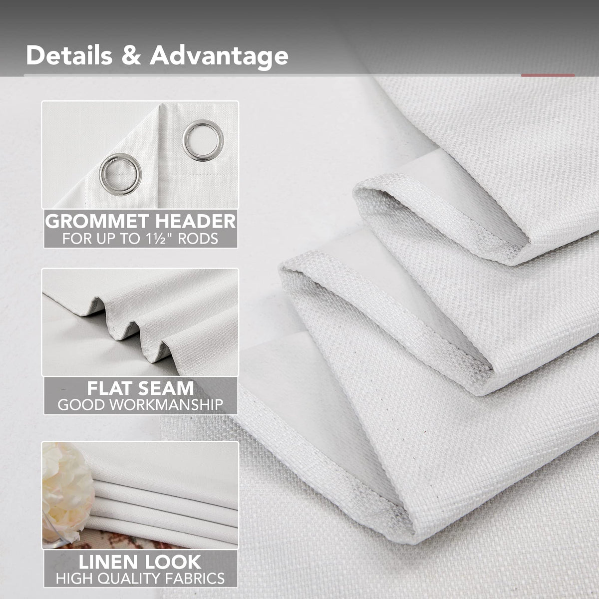 Blackout Thermal Insulated Curtains, 2 Panels